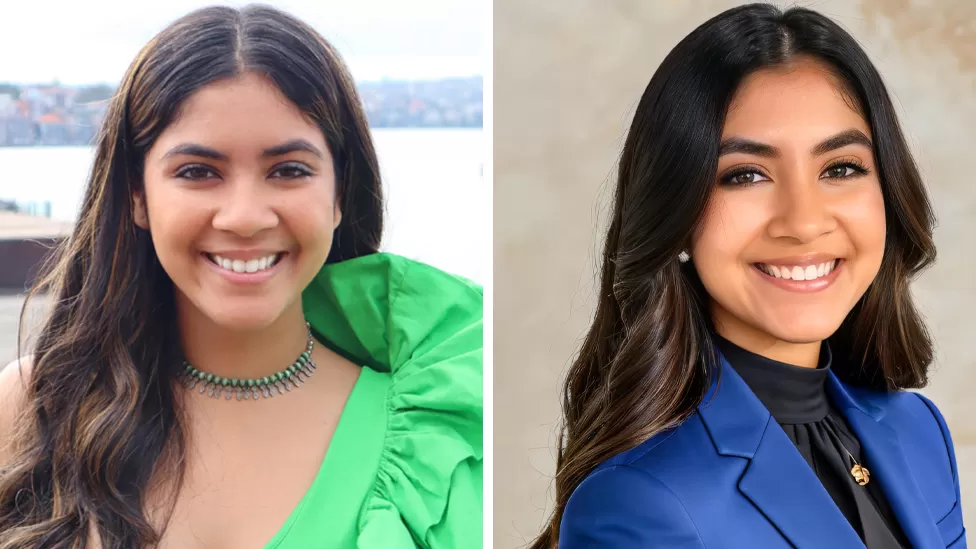 Image of Divya Shishodia as she appears in real life on the left, and a Ai-generated version of her on the right