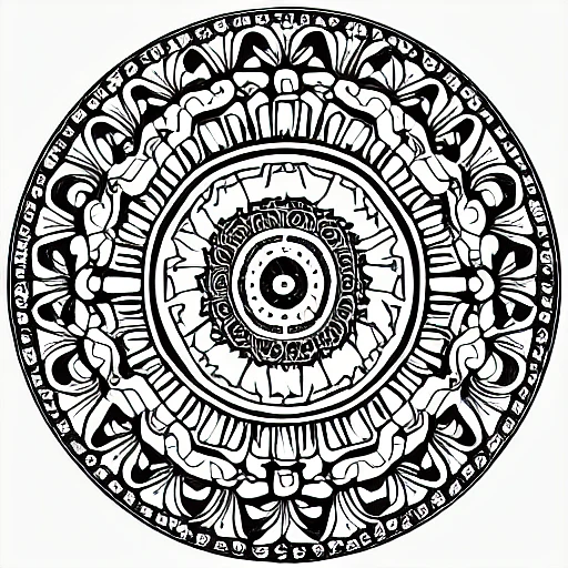 symmetrical mandala coloring page
