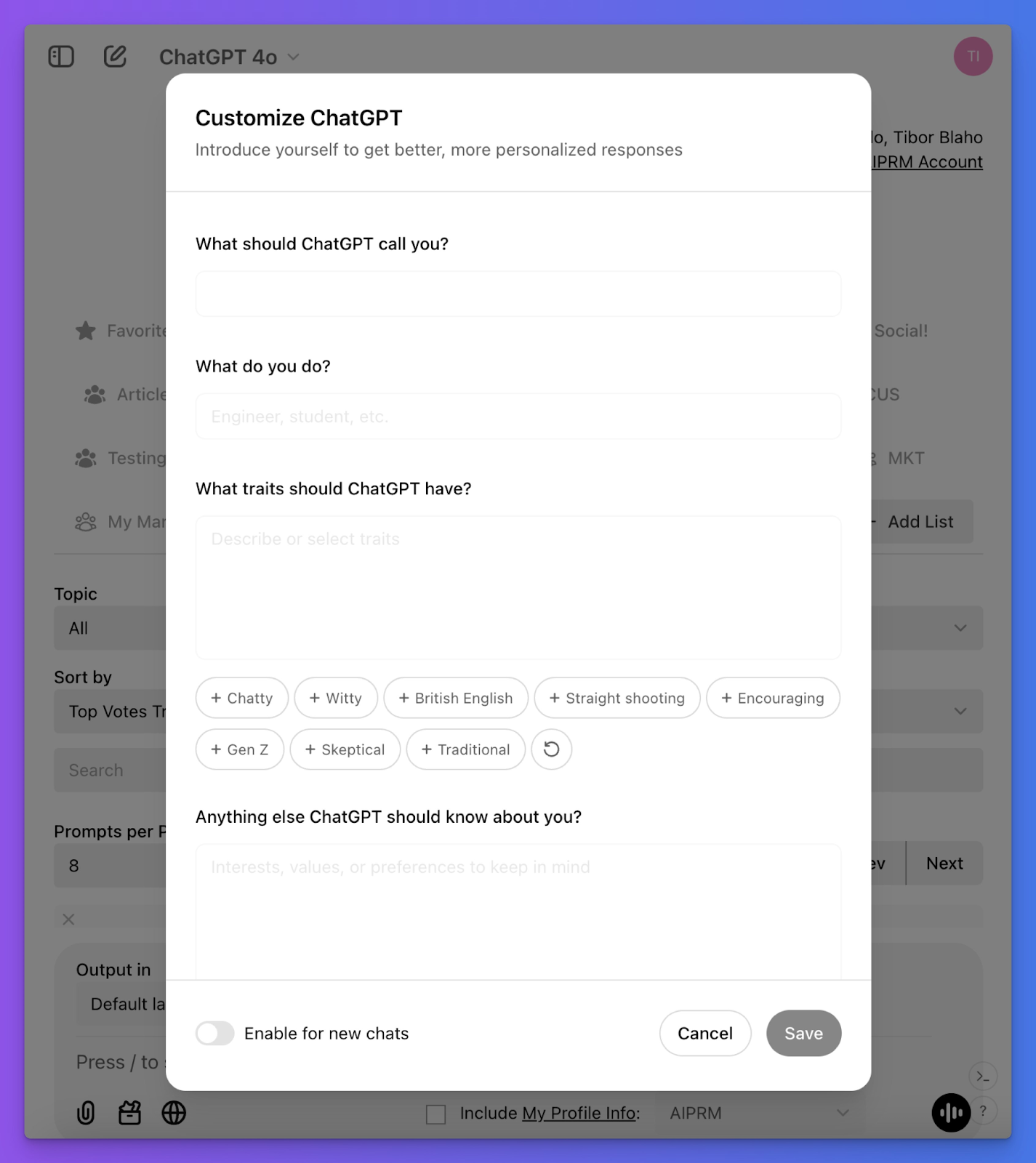 chatgpt multiple prompt templates